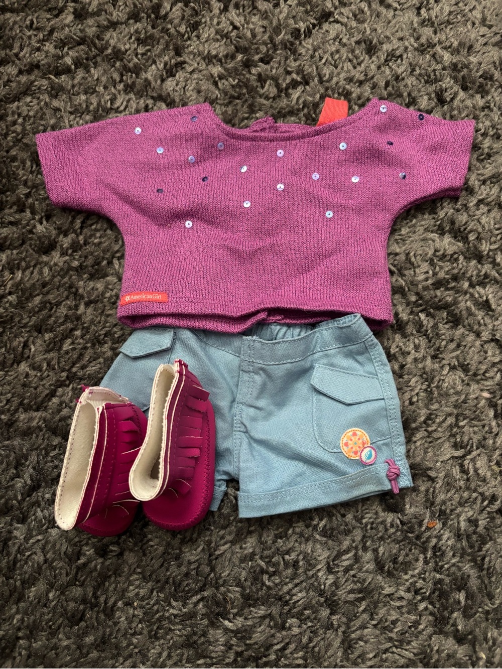 American Girl Sparkly Camp Outfit